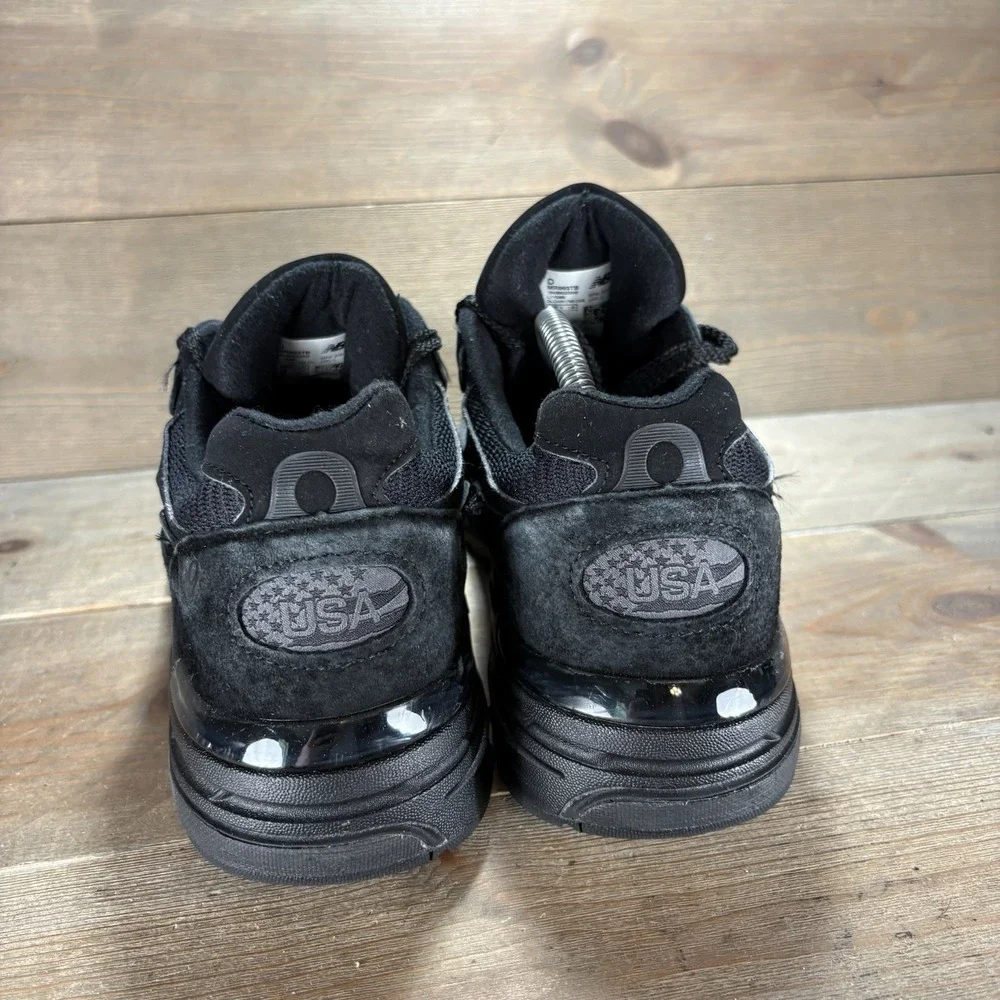 new balance 993 mens size 9.5 shoes black suede athletic running sneakers